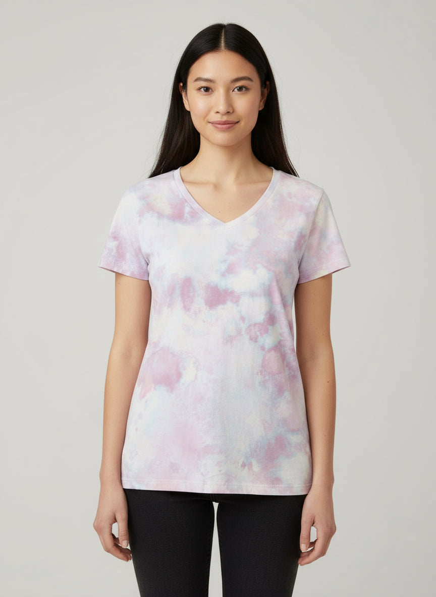 “Rose Drift” - Women’s V-Neck Medium