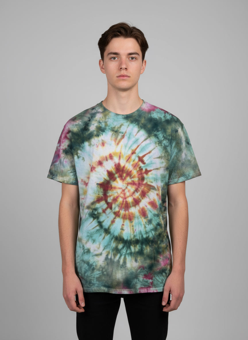 Woodland Ember – Tie-Dye Tee (L Gildan 2000)