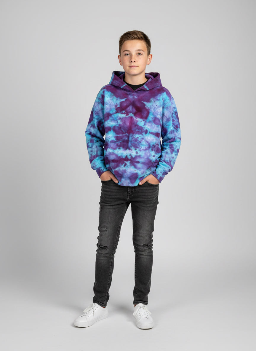 Frostberry Bloom — Medium Youth Comfort Colors Hoodie