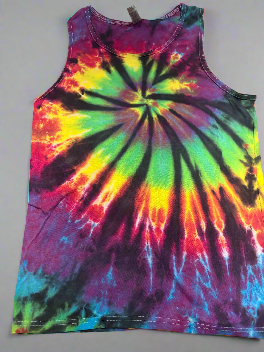Solar Flare Tie-Dye Tank Top – Medium (Gildan Tank)