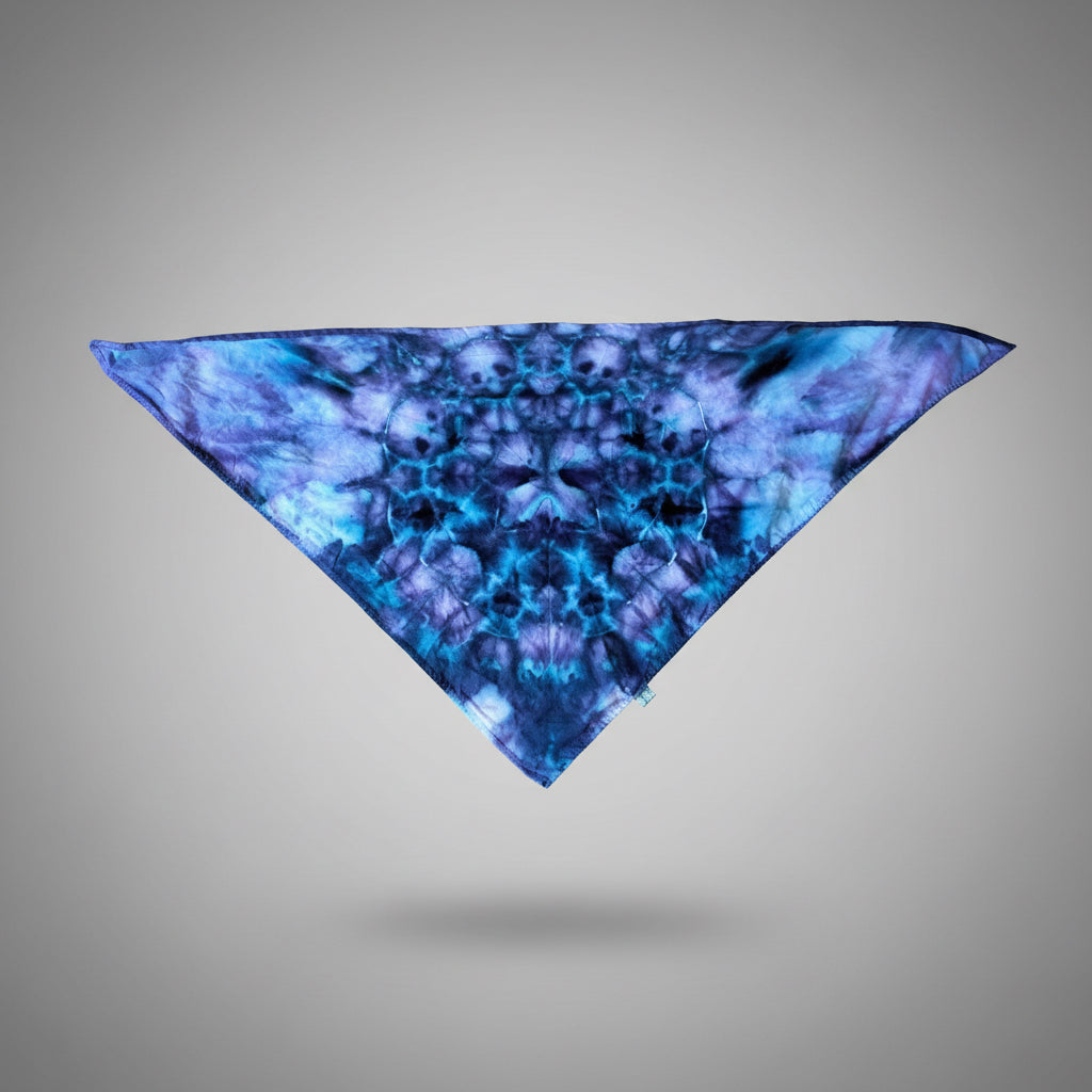 Ghosts in the Ice – Hand-Dyed Triangle Bandana