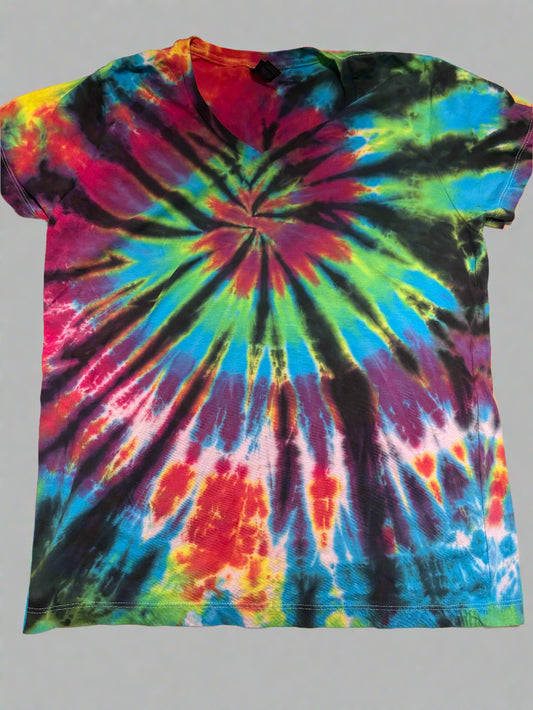 Mixed Results Tie Dye T-Shirt – [L Women's Fit V-Neck]