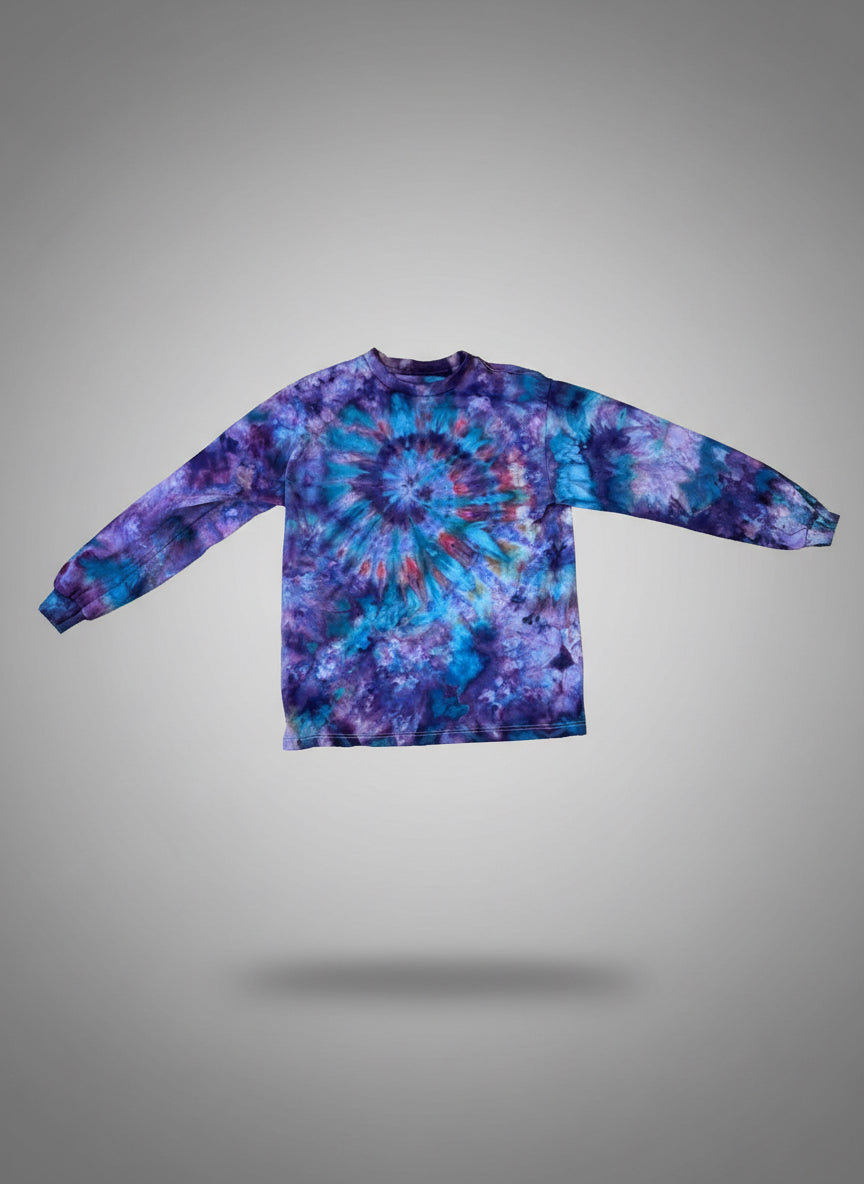 Midnight Bloom Spiral — Medium American Apparel Long Sleeve