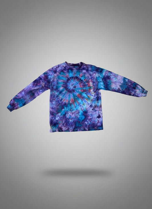 Midnight Bloom Spiral — Medium American Apparel Long Sleeve