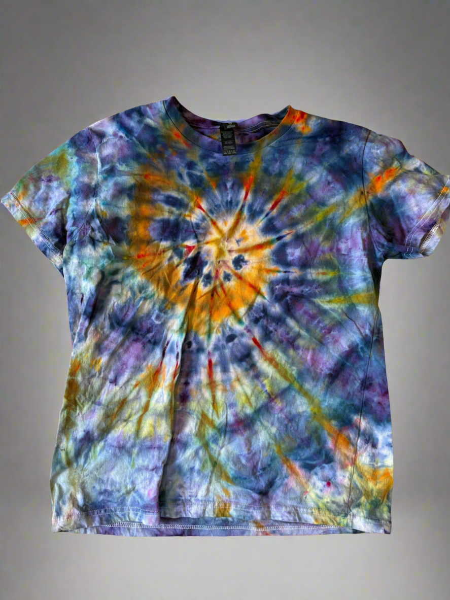 Sunburst Serpent Tie-Dye Tee – L (Women’s Gildan Softstyle Midweight)