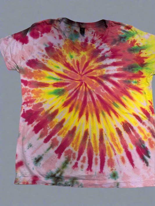Mixed Results Tie Dye T-Shirt – [L Women's Fit V-Neck]