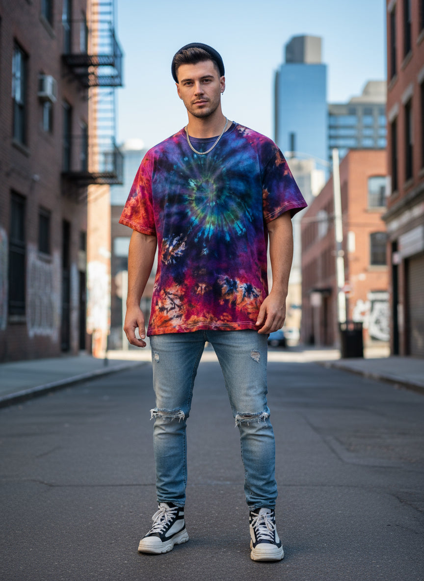 Nebula Swirl -XL-House of Blanks 250 GSM heavyweight tee