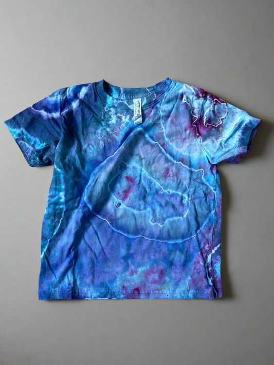 Celestial Ripple Kids’ Tie-Dye T-Shirt – Size 5/6 (Rabbit Skins 3321)
