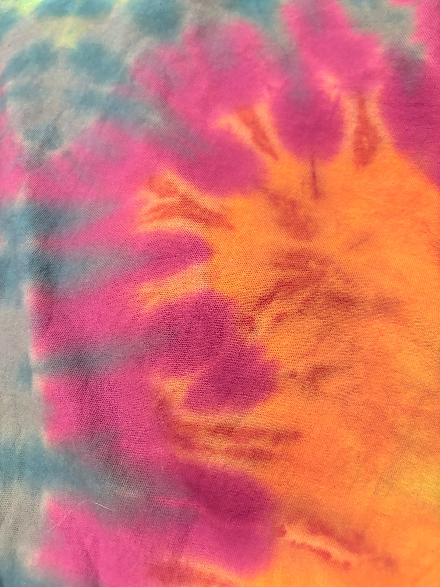 Autumn Signal — XL Haynes V-Neck Upcycled Tie-Dye Tee