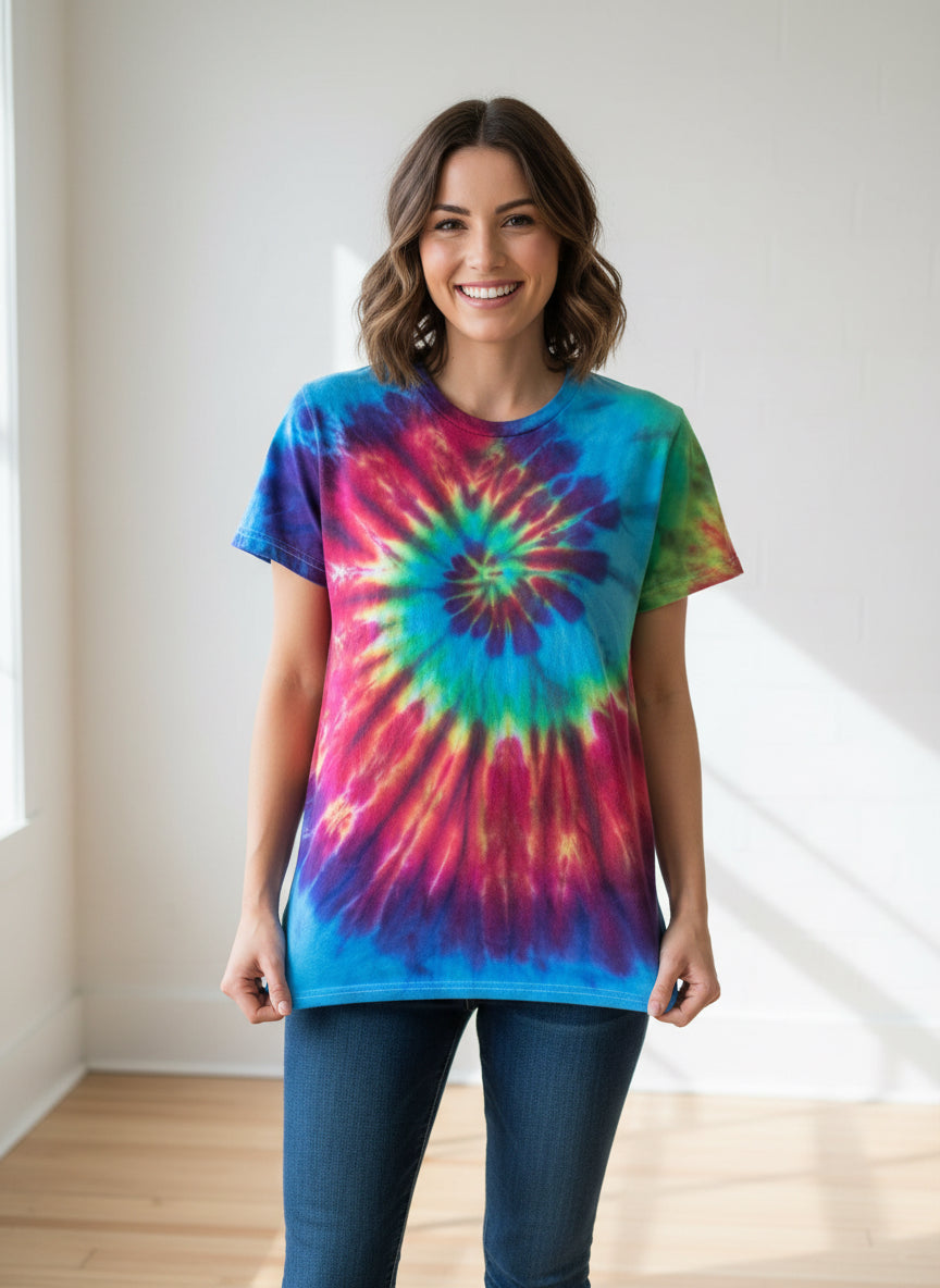Rainbow Spiral — Small Women’s Fit Gildan Softstyle